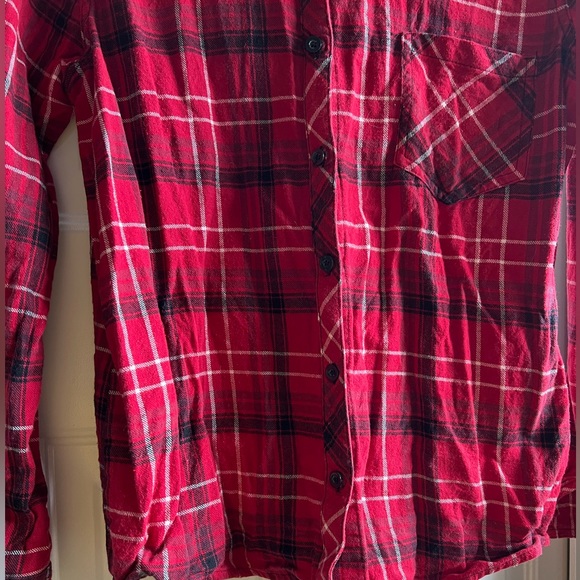 Red and Black Flannel Long Sleeve - Picture 4 of 7